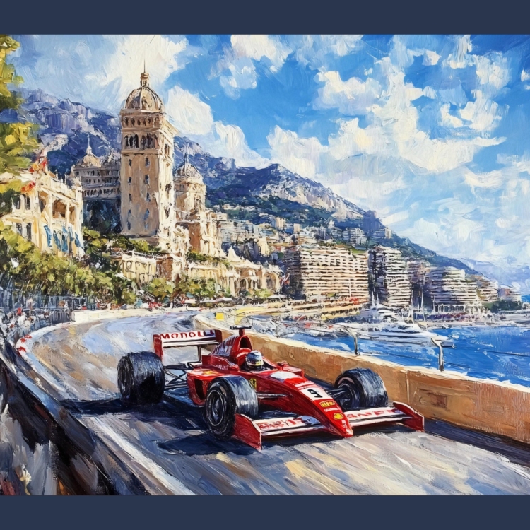 Monte Carlo F1 Racing 3 greeting card