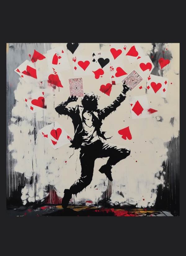 Playing Cards Banksy Style 3 Greeting Card