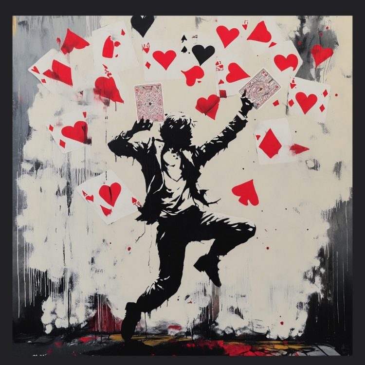 Playing Cards Banksy Style 3 Greeting Card