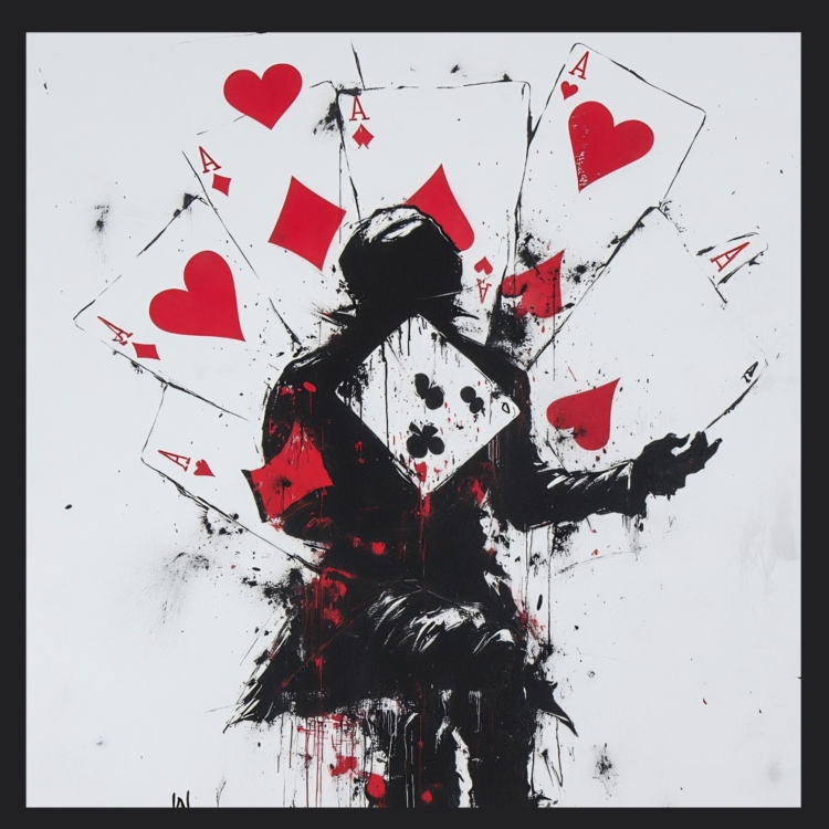 Playing Cards Banksy Style 4 Greeting Card