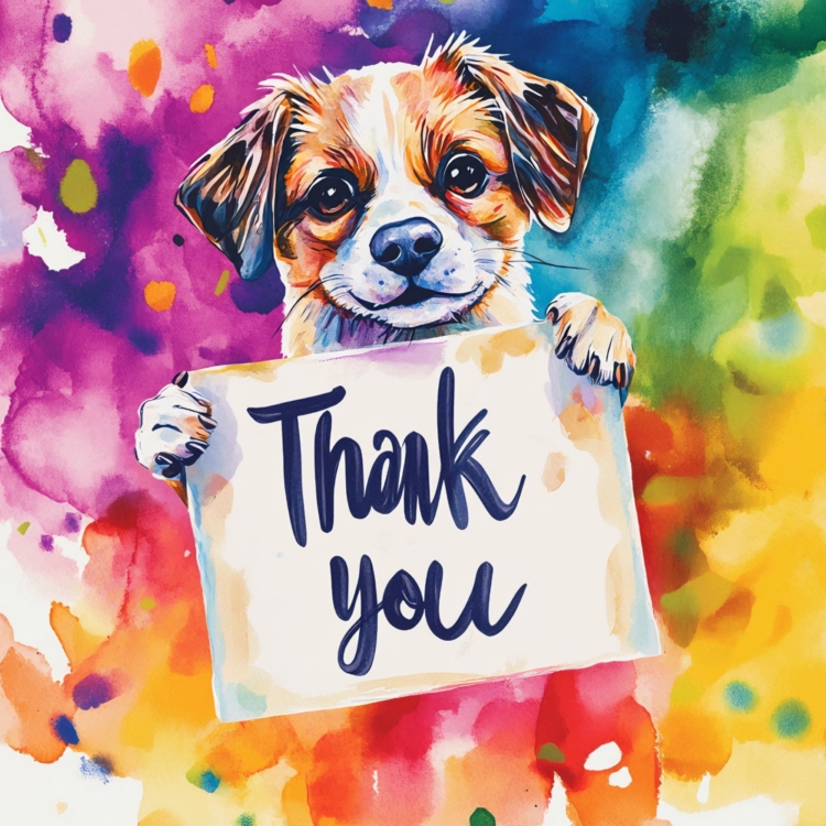 Thank You Dog 2 Rainbow - Imagii