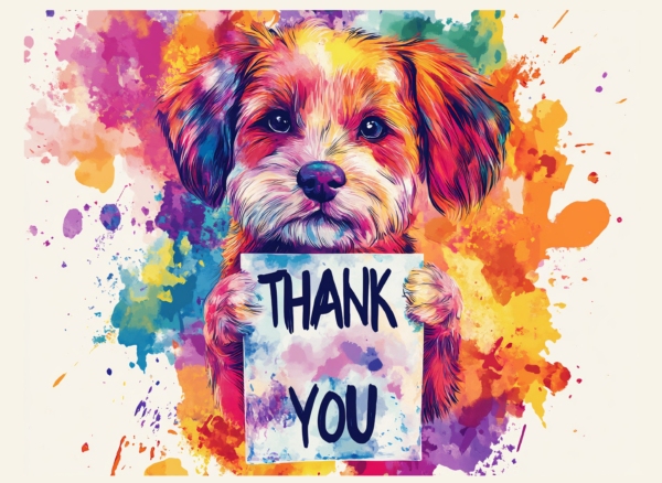 Thank You Dog 1 Greeting Card