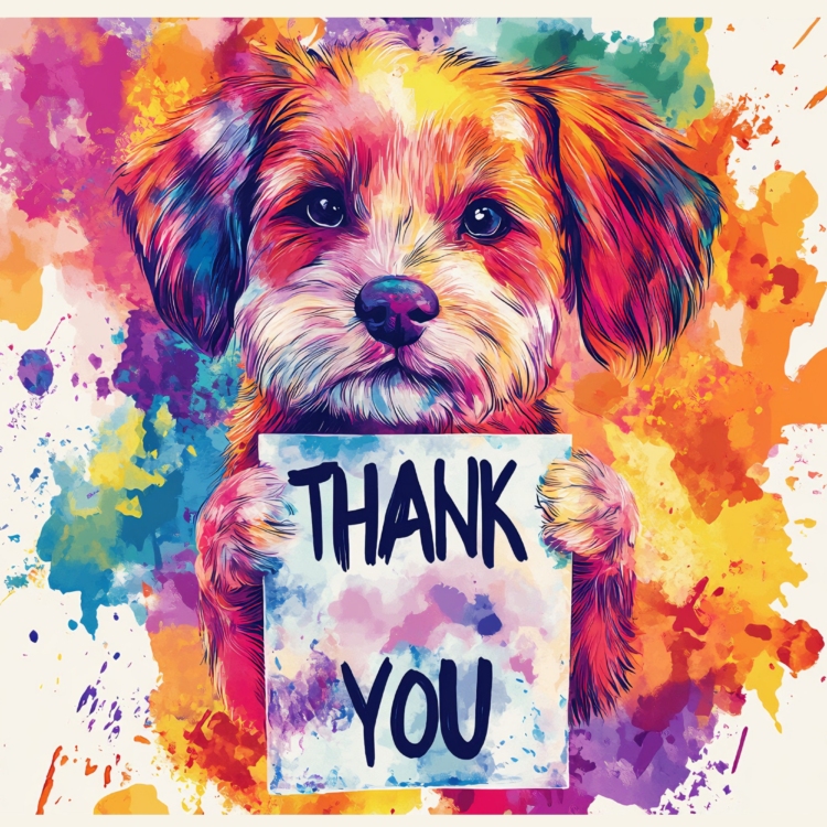 Thank You Dog 1 Greeting Card