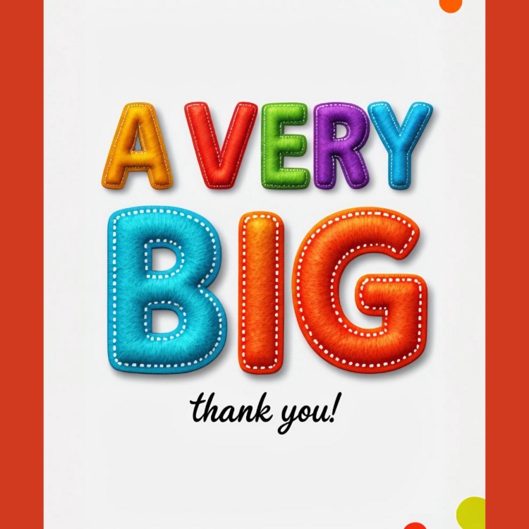 Very big thank you greeting card