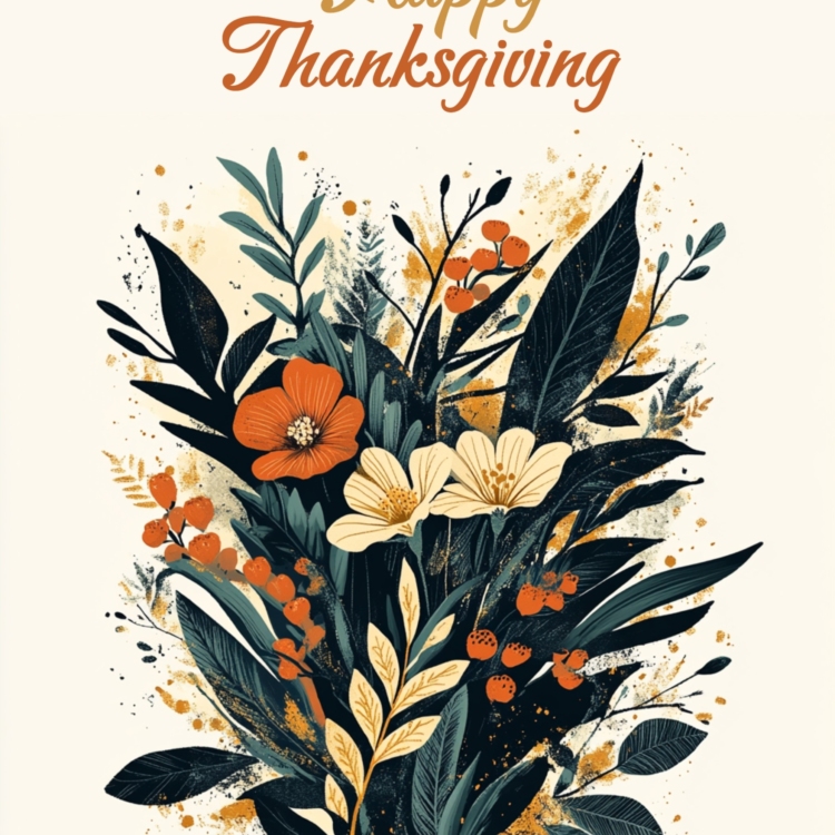 Autumnal Flowers 1 - Thanksgiving - imagii Greeting Cards