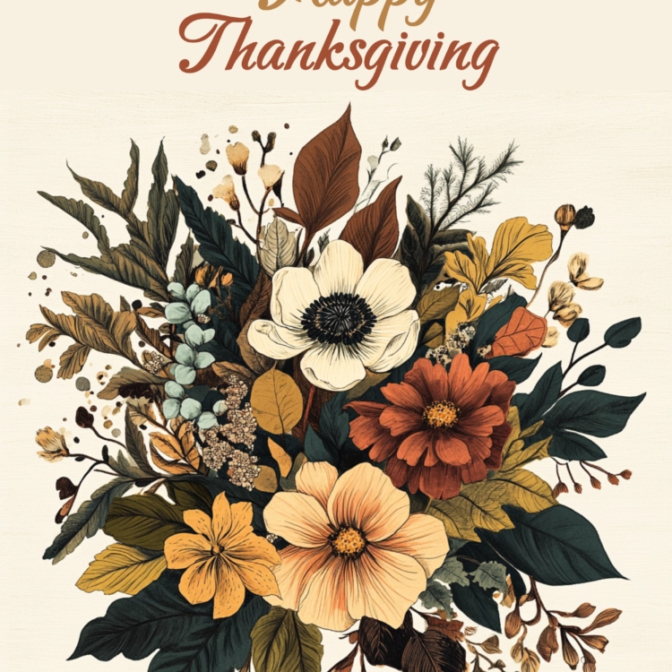 Autumnal Flowers 3 - Thanksgiving - imagii Greeting Cards