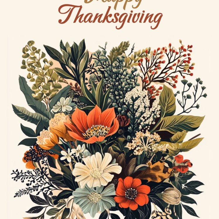 Autumnal Flowers 4 - Thanksgiving - imagii Greeting Cards