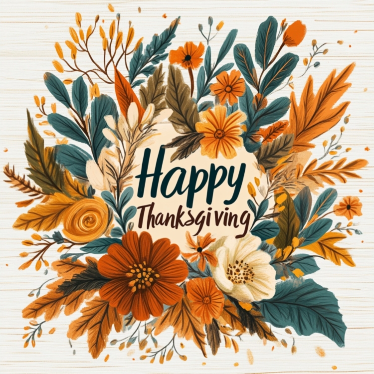 Happy Thanksgiving Bouquet - imagii Greeting Cards