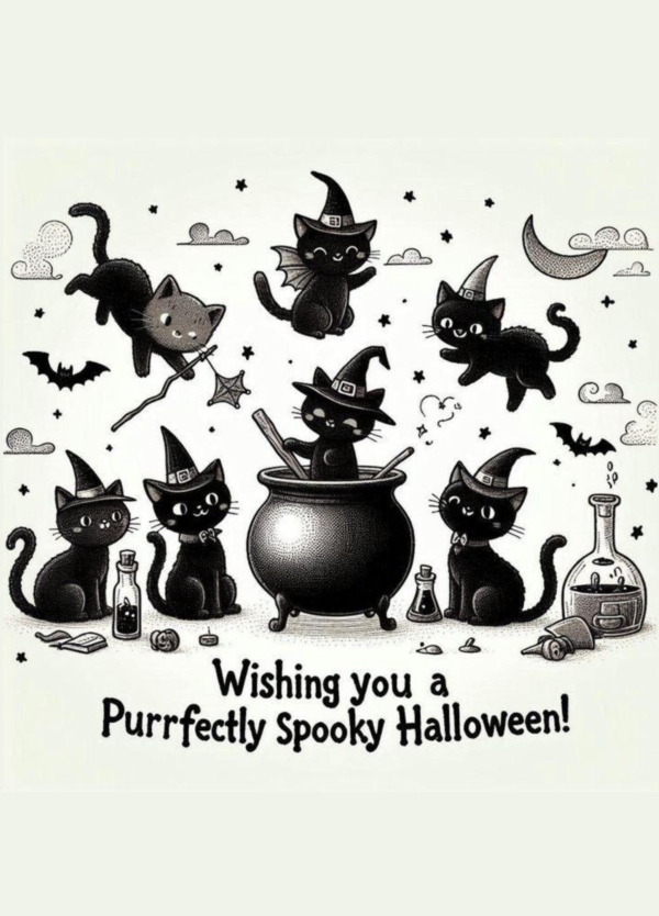 Purrfectly Spooky Halloween - imagii Greeting Cards