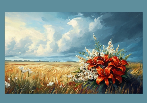 Beauty Amongst the Stormy Fields - imagii Greeting Cards