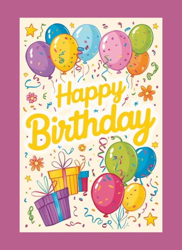 Happy Birthday Balloons 3 - imagii Greeting Cards