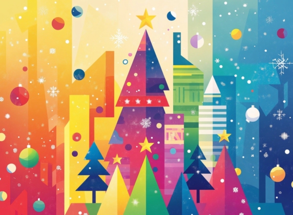 Rainbow Christmas Tree - imagii Greeting Cards