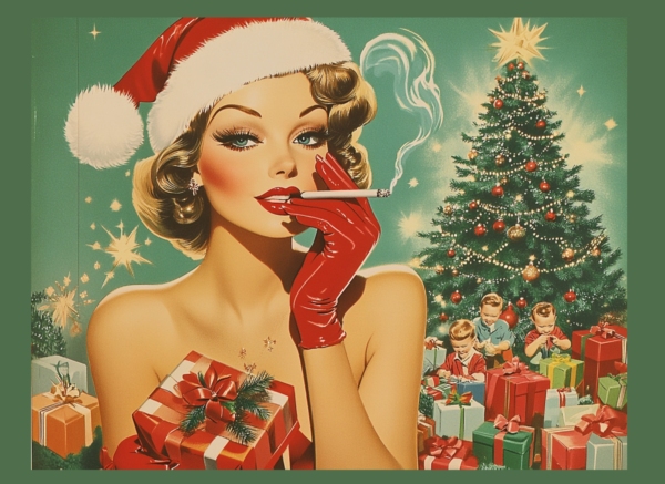 Retro Christmas with the Kids - imagii Greeting Cards