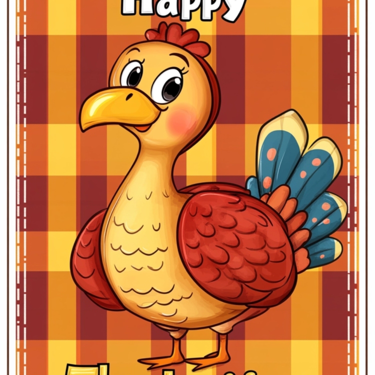 Turkey Thanksgiving Tartan 2 - imagii Greeting Cards