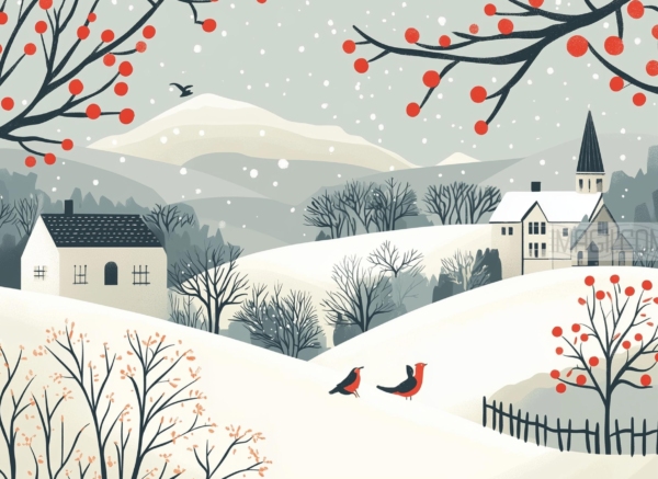 Winter in the Countryside 1 - imagii Greeting Cards