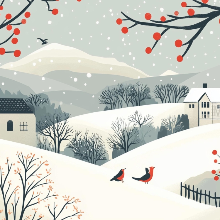 Winter in the Countryside 1 - imagii Greeting Cards