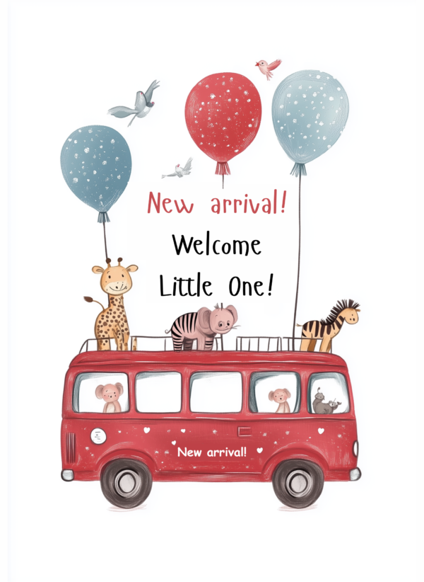 New Baby Bus 1 - imagii Greeting Cards