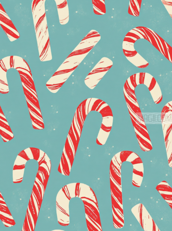 Candy Canes Snow - imagii Greeting Cards