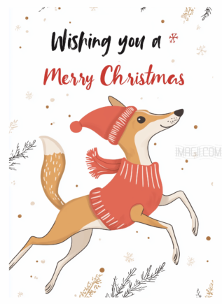 Christmas Dog Card 3 - imagii Greeting Card