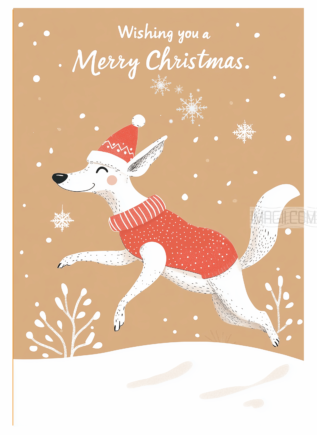 Christmas Dog Card 5 - imagii Greeting Card