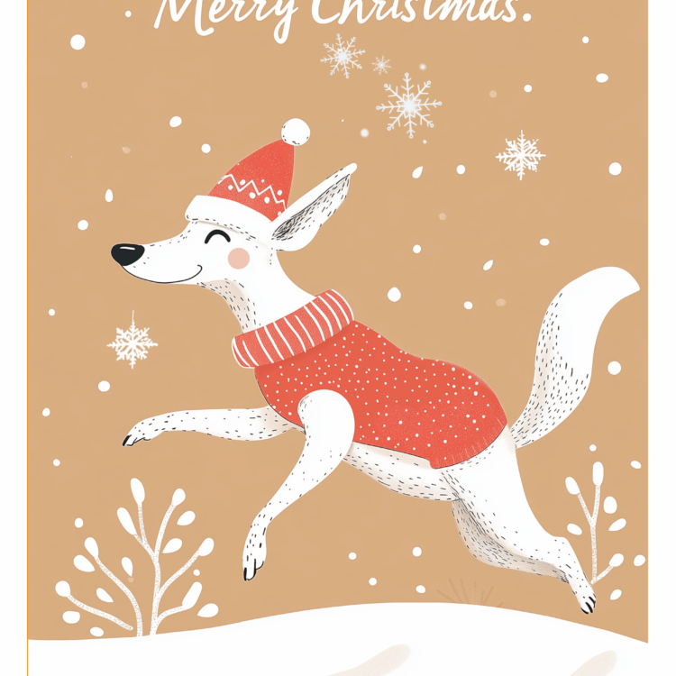 Christmas Dog Card 5 - imagii Greeting Card