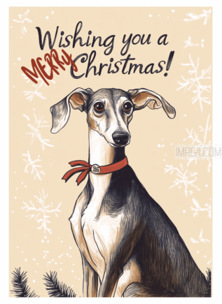 Christmas Dog Card 9 - imagii Greeting Card