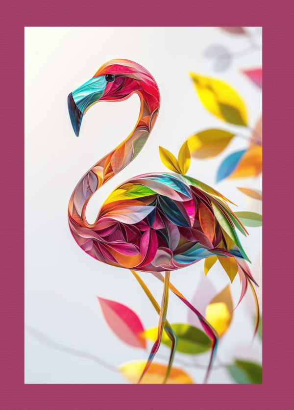 Flamingo Multicolor - imagii Greeting Cards