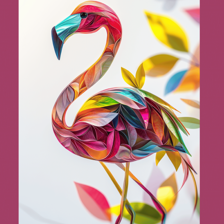 Flamingo Multicolor - imagii Greeting Cards