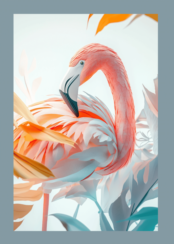 Flamingo in Pastel - imagii Greeting Cards