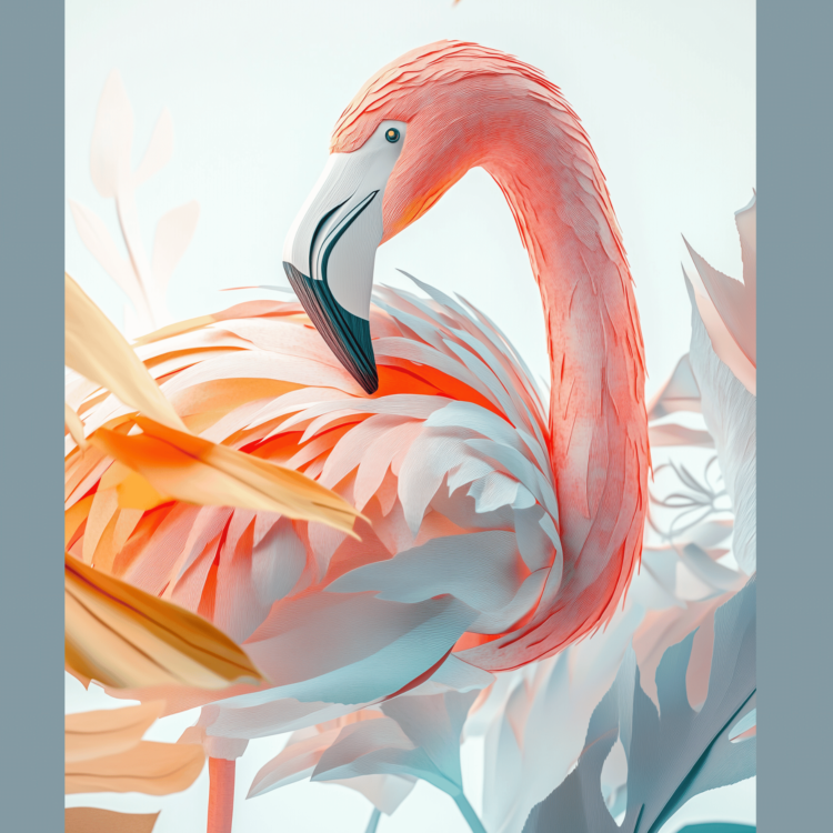 Flamingo in Pastel - imagii Greeting Cards