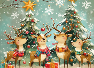 Happy Reindeers - imagii Greeting Cards