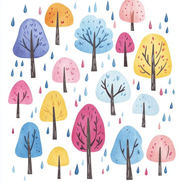 Rainy Forest - imagii Greeting Cards