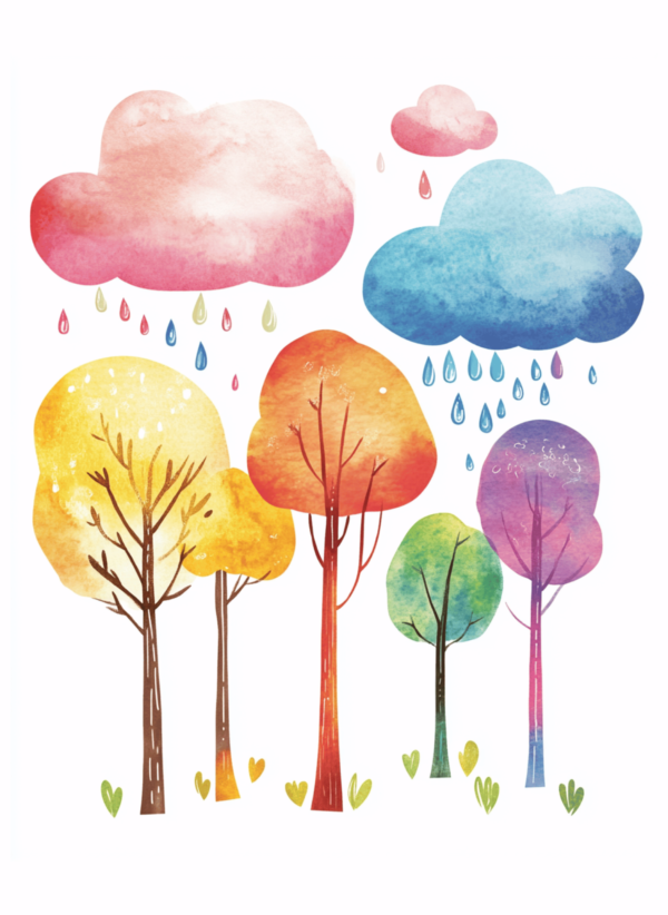 Rainy Trees - imagii Greeting Card