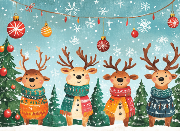 Smiling Reindeers - imagii Greeting Cards